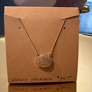 Elegant Gold Druzy Necklace